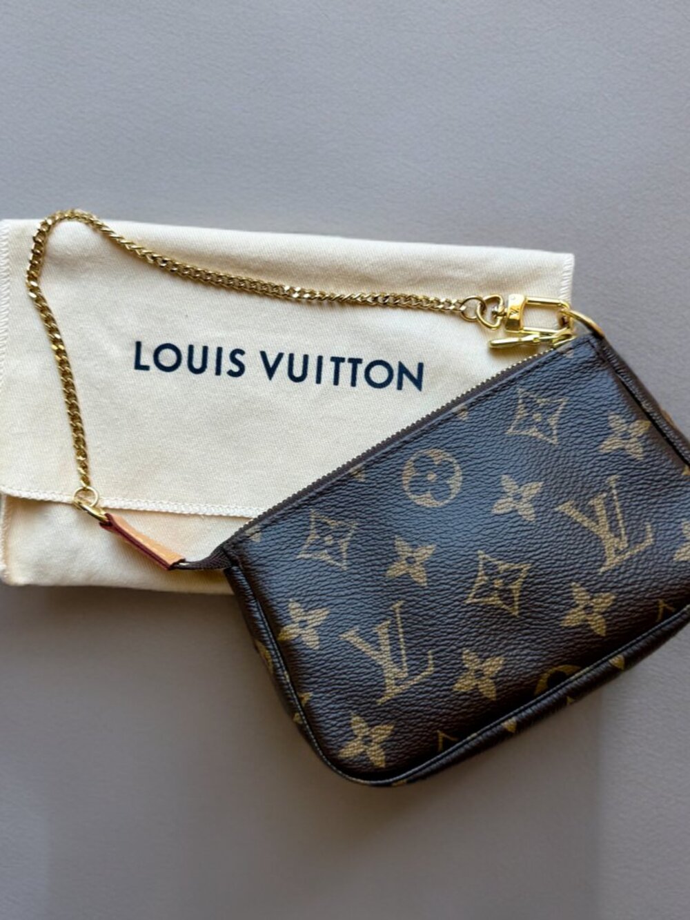 Louis Vuitton Canvas Monogram Mini Pochette Accessoires Bag